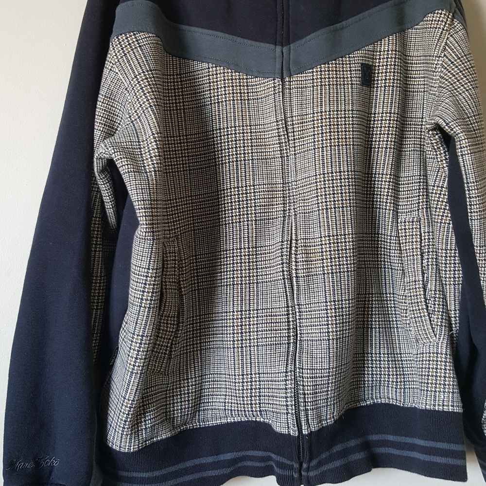 Navy Printed BomberJacket